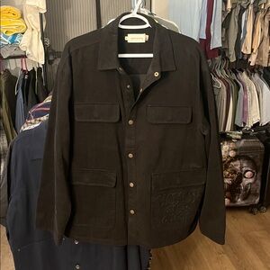 Honor The Gift Black Chore Jacket with Classic Collar